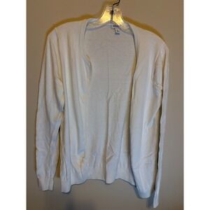 Old Navy Womens Crew Neck Cardigan Sweater Sea Salt White Size M 638143-01